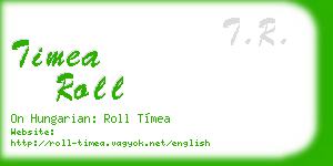 timea roll business card